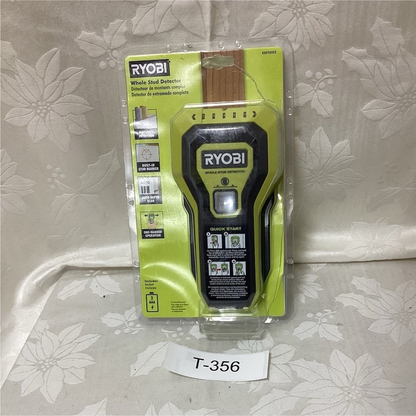 RYOBI ESF5002 Stud Detector Stud Finder Electric Auto Deep Scan Marker T356