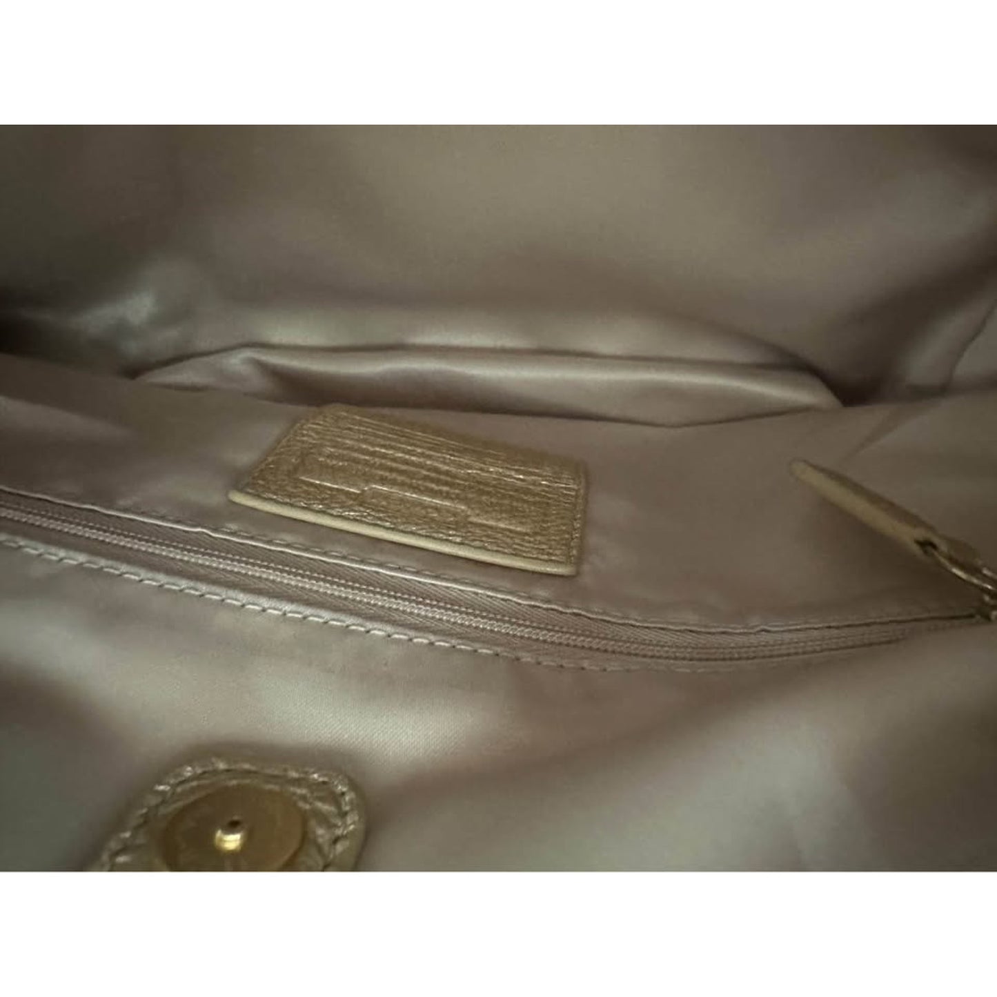 Pre-loved Coach Signature C Metallic Gold Tote Bag. B287