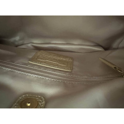 Pre-loved Coach Signature C Metallic Gold Tote Bag. B287