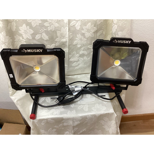 Husky LED Portable Worklight Double Head Corded Black T-293 & T-294
