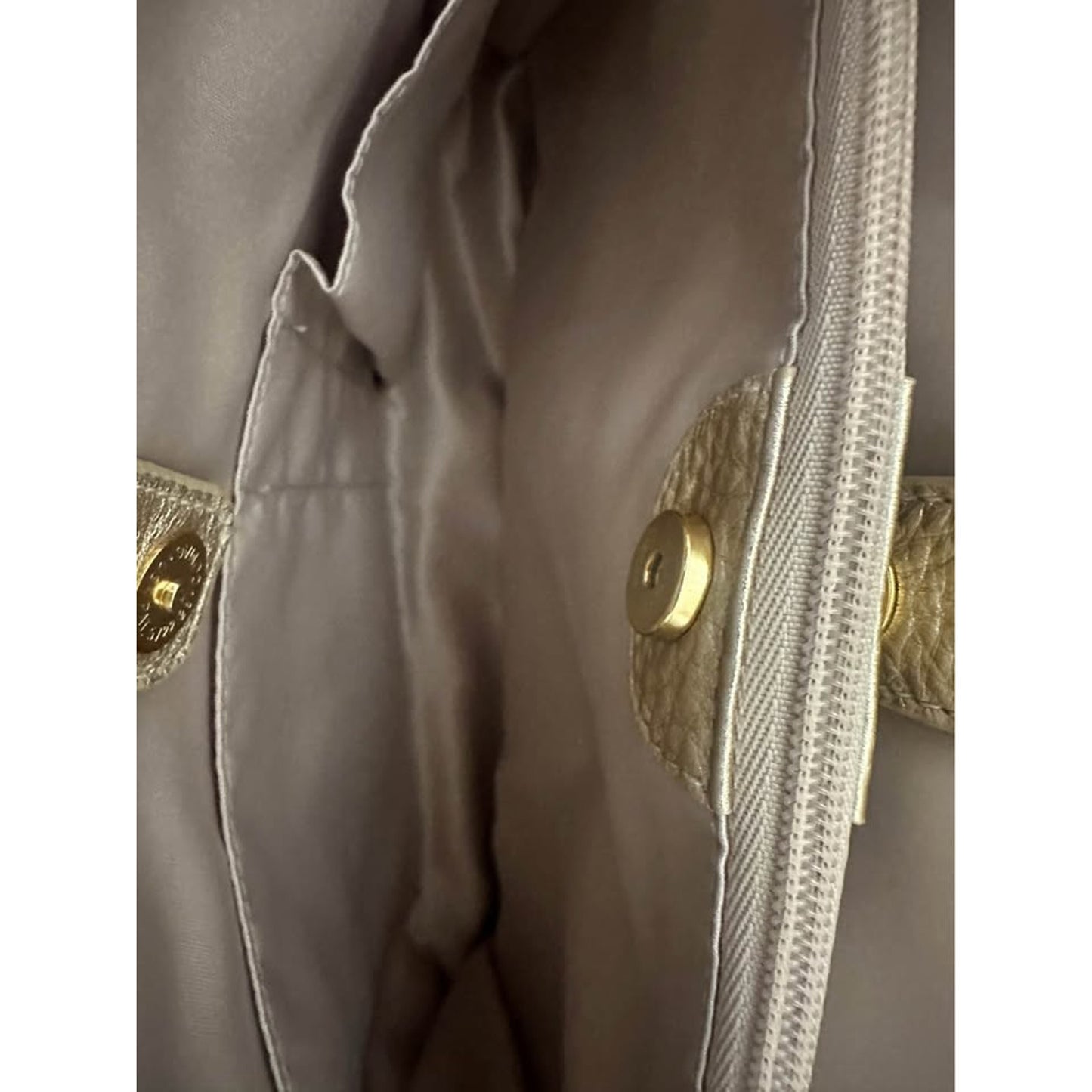 Pre-loved Coach Signature C Metallic Gold Tote Bag. B287