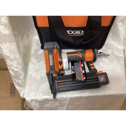 RIDGID Pneumatic 18 Gauge Brad Nailer Nail Gun w/ RIDGID Carrying Bag
