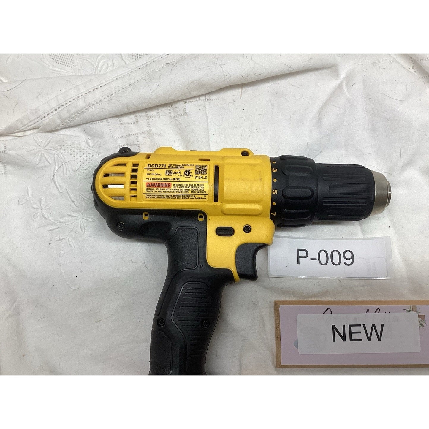 DEWALT DCD771 20V Cordless Drill/Driver (Tool Only) P009