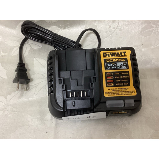 New DEWALT DCB1104 12V/20V Black Lithium-Ion Battery Charger Power Tool