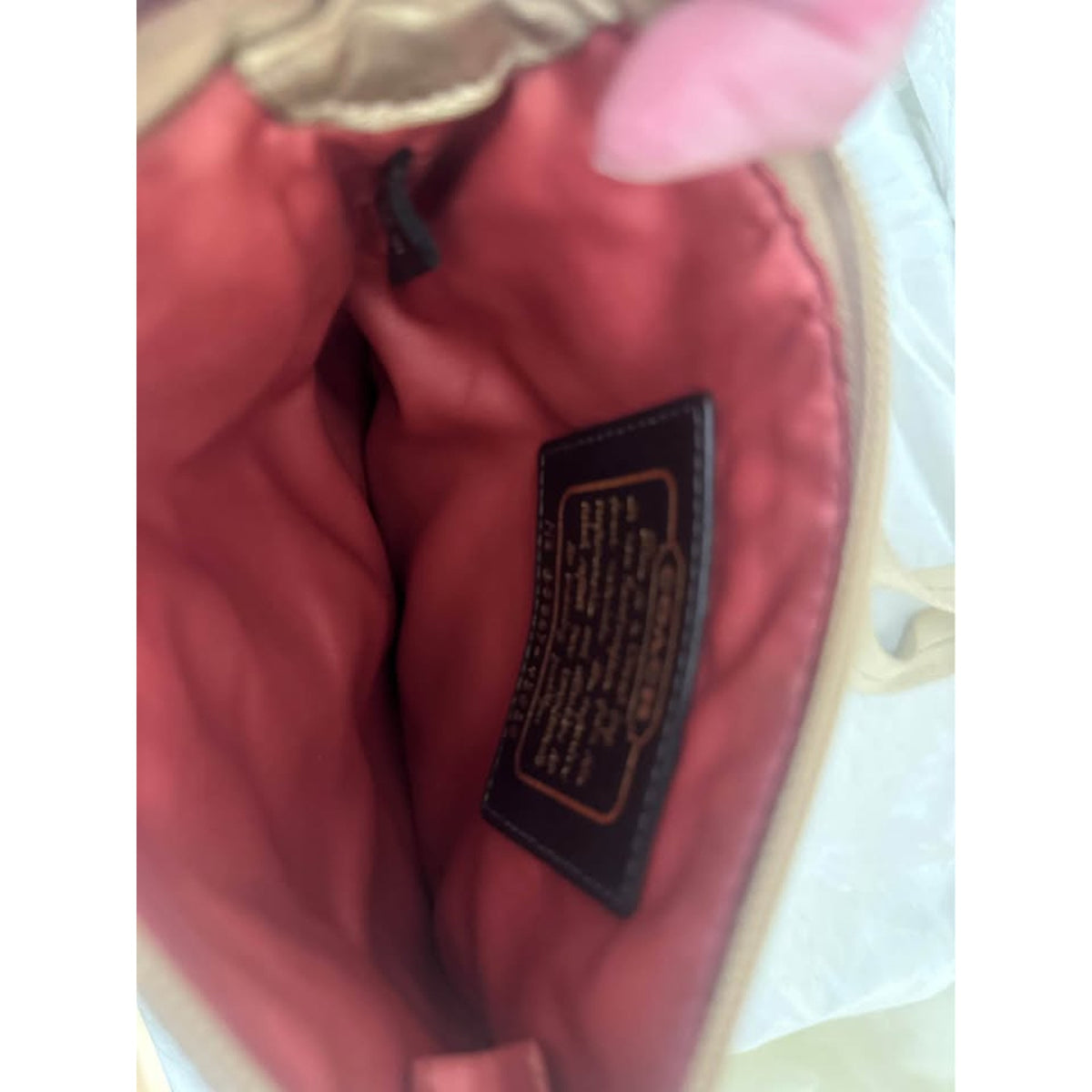 Pre-loved Coach Gold Signature C Crossbody Bag. B-317