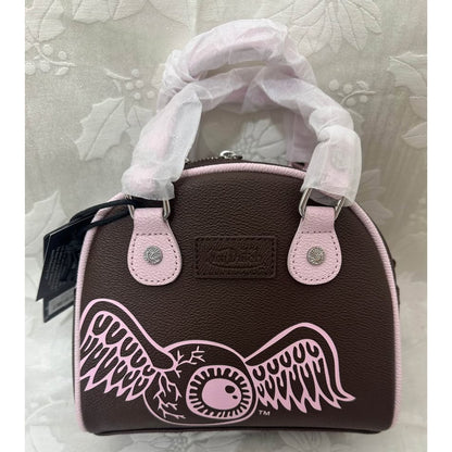 NEW Von Dutch Brown and Pink Bowling style bag. B165-